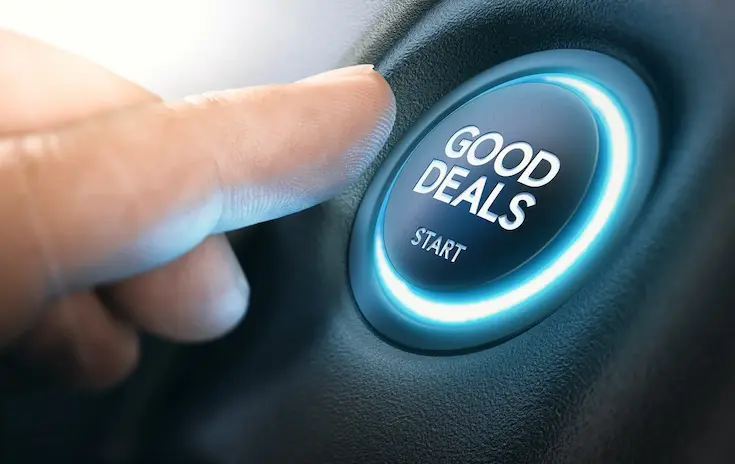 Start Knopf für gute Deals